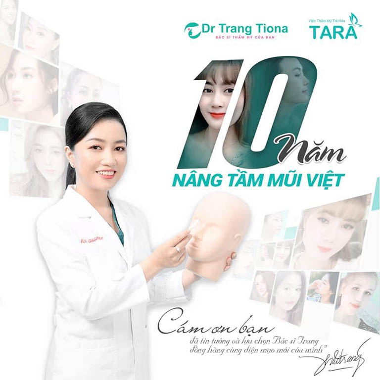Bác sĩ Thảo Trang (Dr. TrangTiona) nâng mũi đẹp ở TPHCM