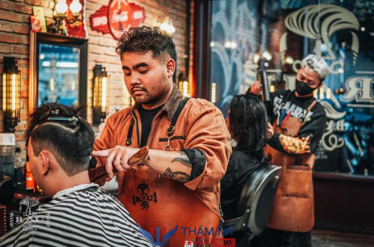 Tiệm cắt tóc nam đẹp Quận 2 4Rau Barber Shop