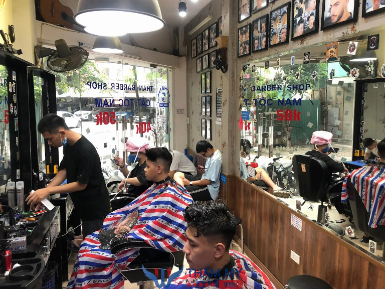 Tiệm cắt tóc nam đẹp ở Hà Nội Than Barbershop