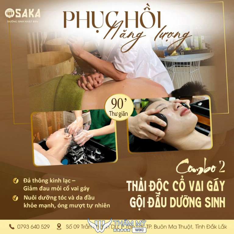 Osaka - Tiệm gội đầu dưỡng sinh ở Buôn Ma Thuột