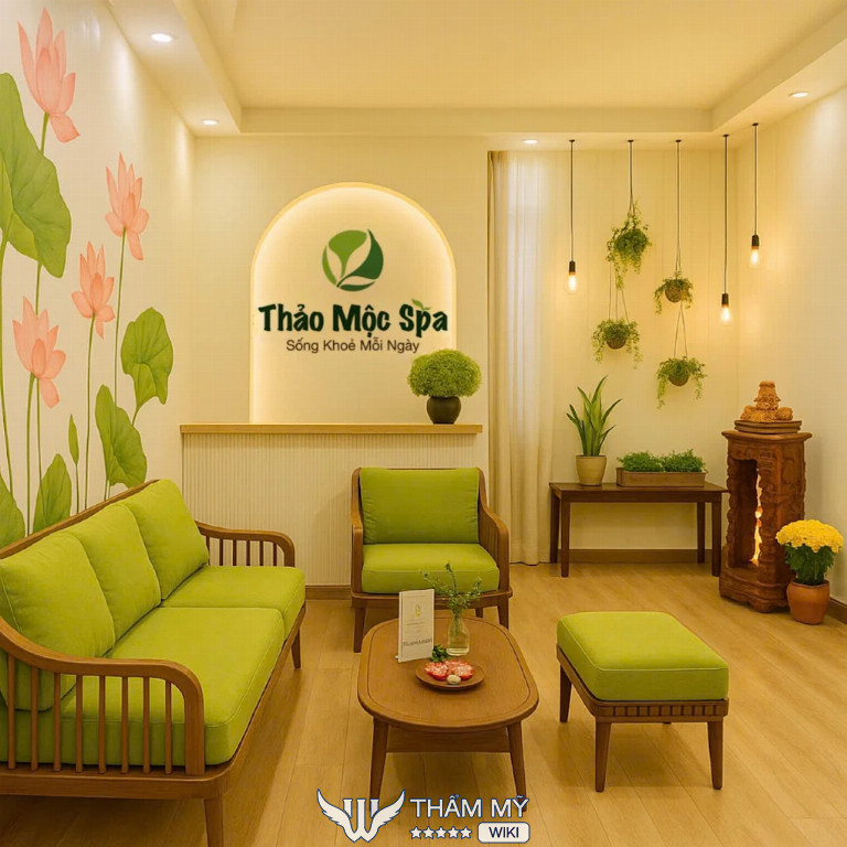 Spa Thảo Mộc có thiết kế sang trọng, an tĩnh và tiện nghi nhằm mang đến trải nghiệm tốt nhất cho khách hàng