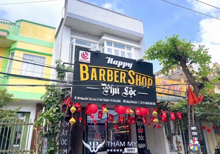 tiệm cắt tóc nam đẹp ở Đồng Tháp Happy Barber Shop Phú Lộc