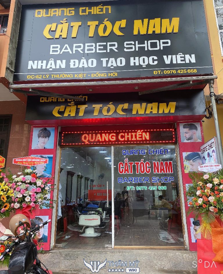 Tiệm cắt tóc nam đẹp tại Quảng Bình Quang Chiến Barber
