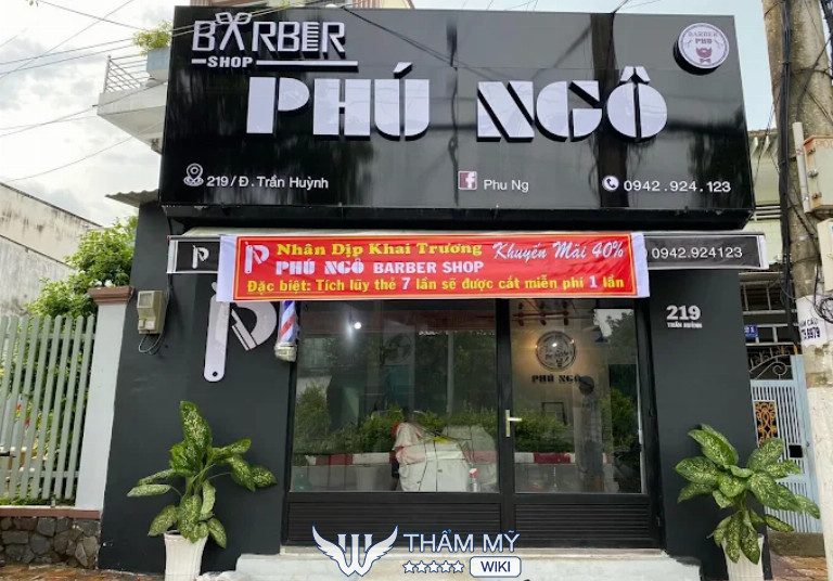 Tiệm cắt tóc nam đẹp tại Bạc Liêu Phú Ngô Barber Shop